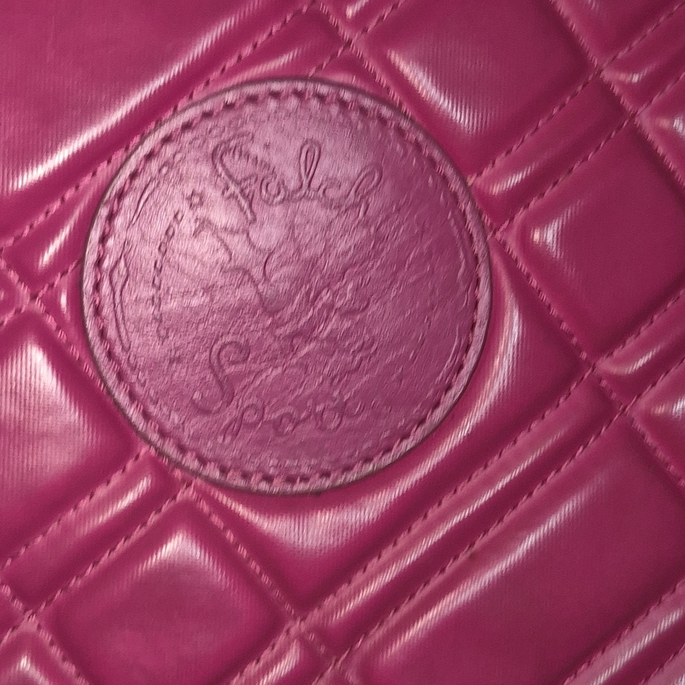 Carlos Falchi Fuchsia Quilted Crossbody Bag - Picture 8 of 8